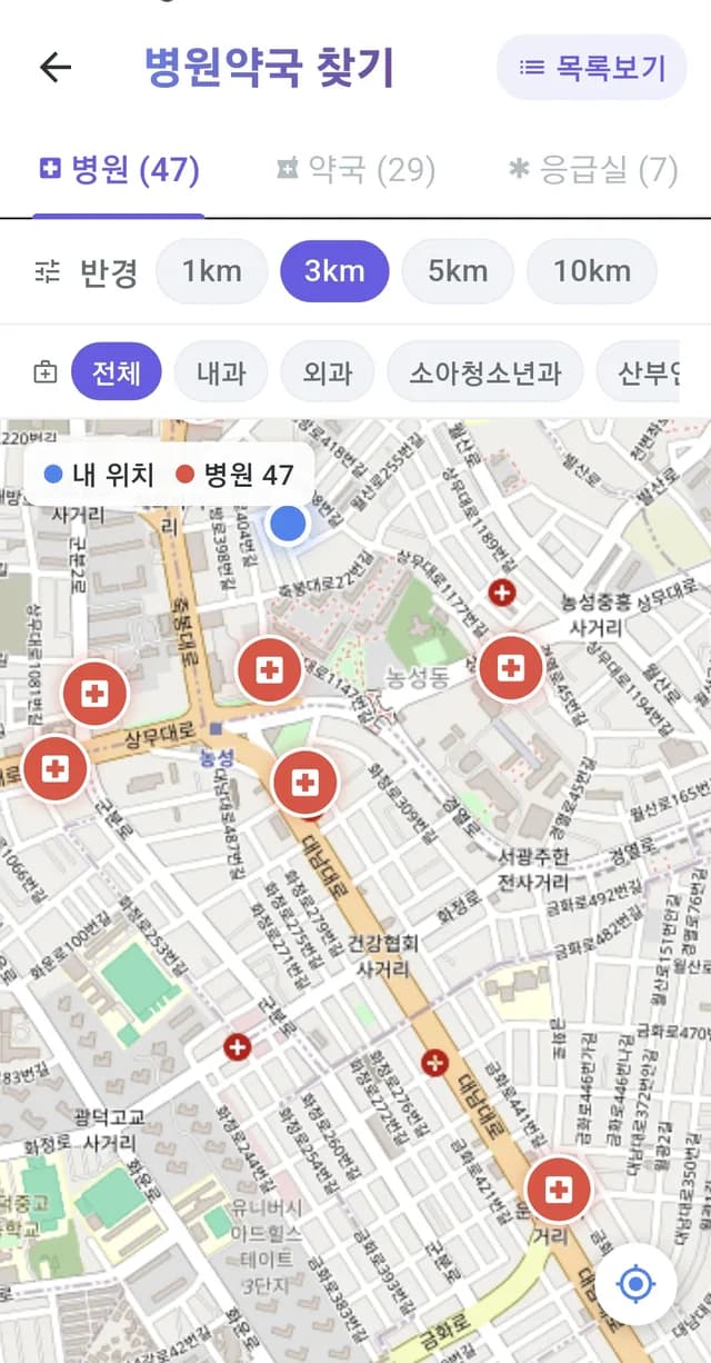 병원·약국 찾기